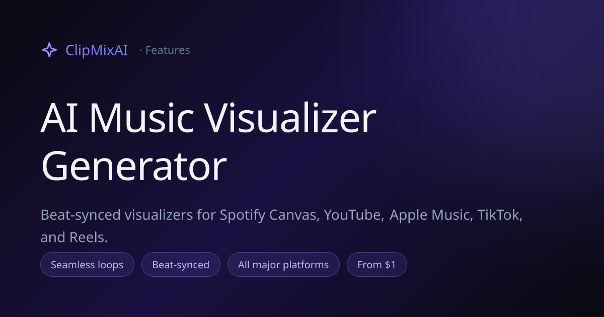 AI Music Visualizer Generator — ClipMixAI